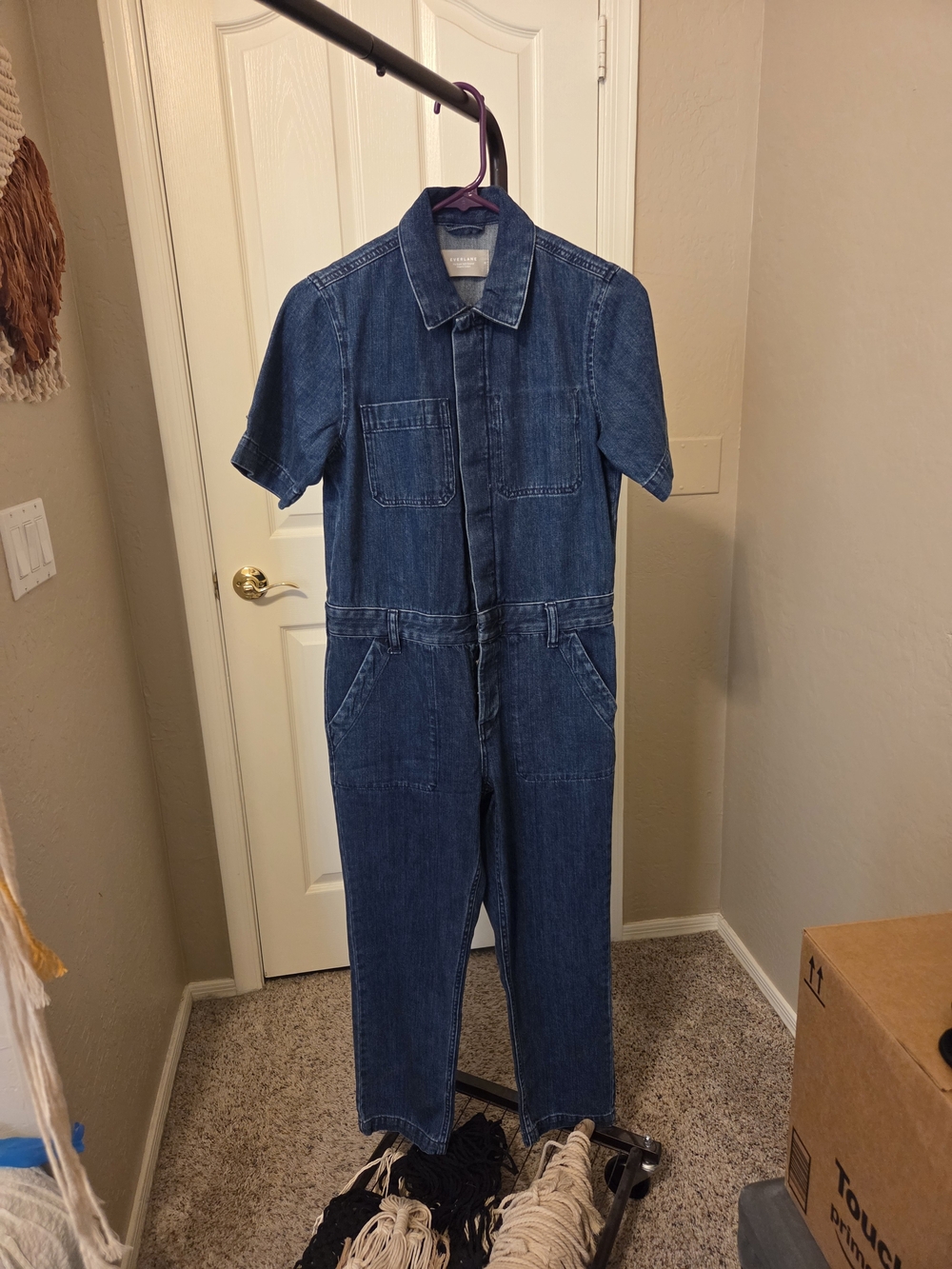 Everlane NWOT 100% Organic Cotton Denim Short-Sleeve Jumpsuit - Size 0
